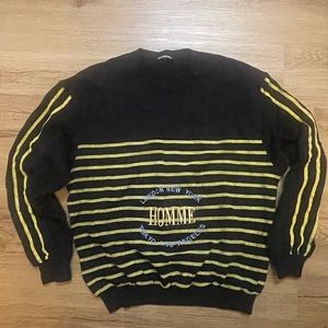 Balenciaga Homme Crewneck Black Gold stripe XS oversized